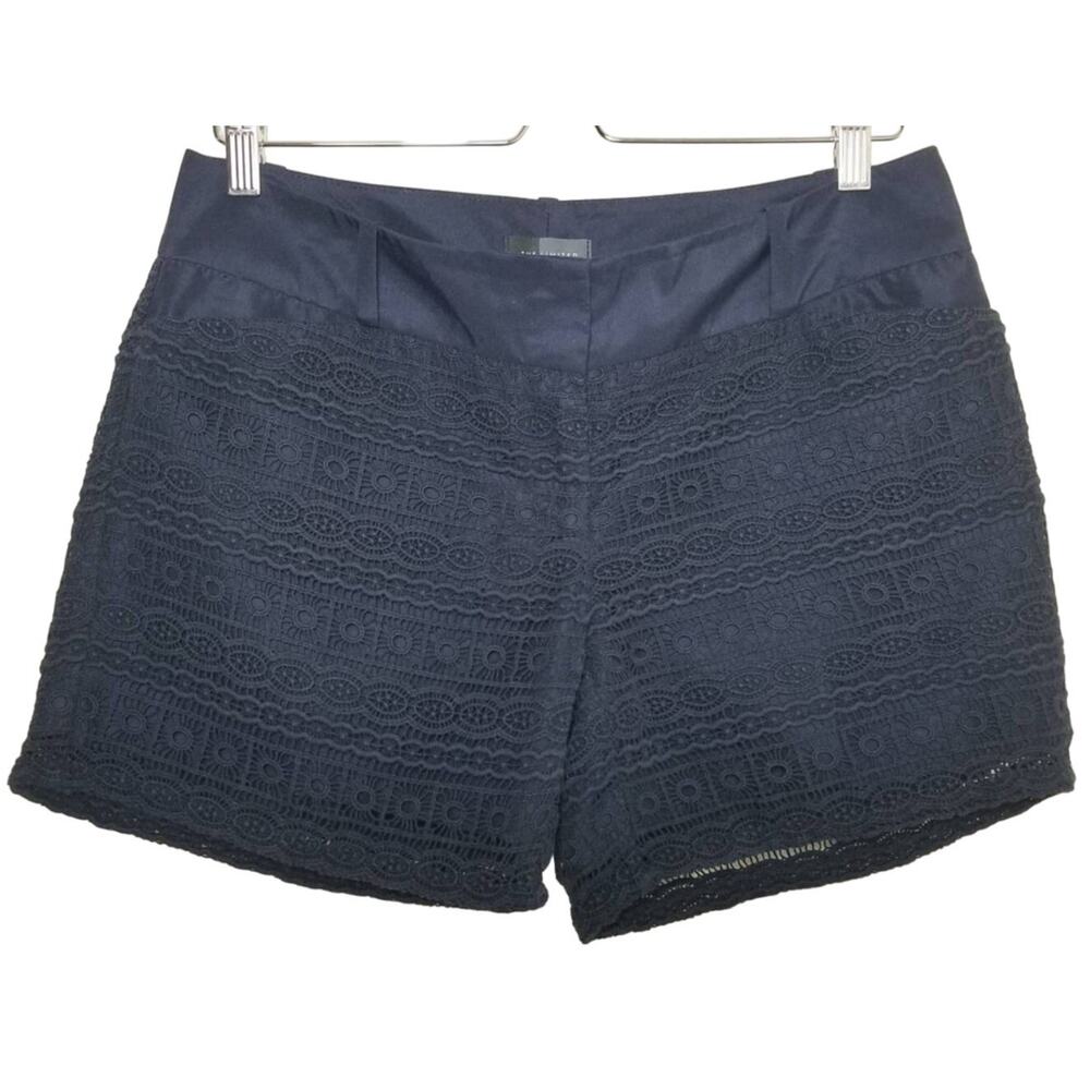The Limited Lace Shorts 5" Inseam Size 6 Navy Blue Preppy Coastal Boho Festival